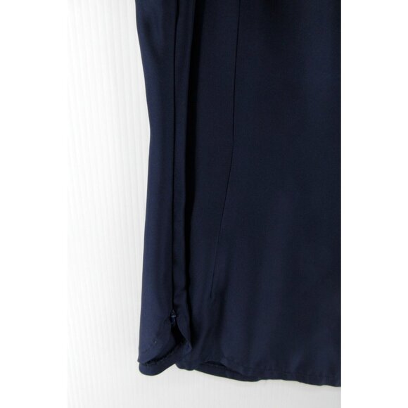 CK Bradley Top 6 Silk Blouse Round Neck Side Zip Career Colorful - Picture 8 of 11